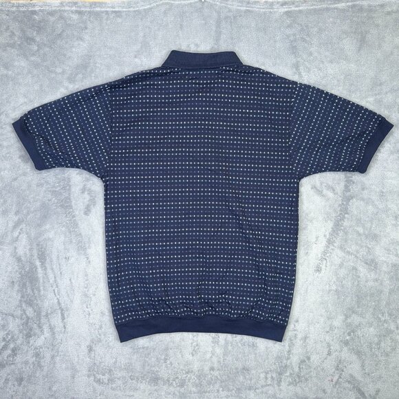 Classics By Palmland Polo Shirt Mens Medium M Navy Blue Grandpa Golf Casual - Picture 3 of 7